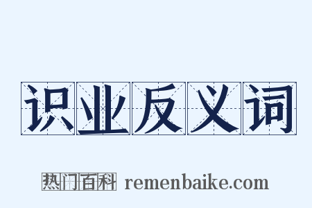 识业反义词是什么意思的图片